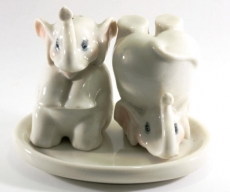 Elefanten, Salz- und Pfefferstreuer, Porzellan