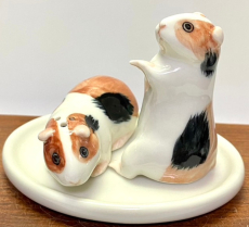 Meerschweinchen, Salz-und Pfefferstreuer, Porzellan