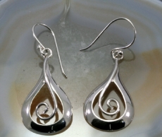 Tropfen, Ohrringe, 925 Sterling Silber