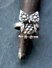 Eule, Ring, 925 Sterling Silber