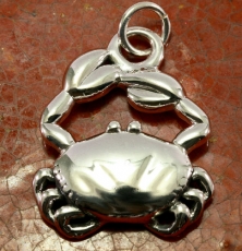 Krabbe, Anhänger ,925 Sterling Silber, Elektroform