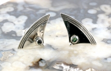 Abalone und Silber, Ohrstecker