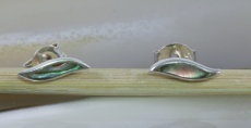 Abalone und Silber, Ohrstecker