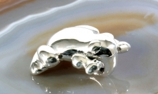 Frosch, 925 Sterling Silber, Anhänger, Elektroform