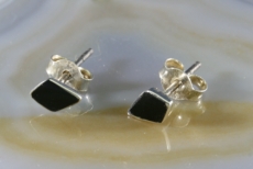Onyx, Ohrstecker, 925 Sterling Silber