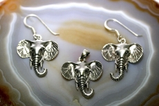 Elefanten, 925 Sterling Silber, Schmuckset