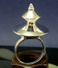 Pagode, Ring, 925 Sterling Silber