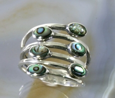 Abalone und 925 Sterling Silber, Ring