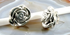 Blüte,Ohrstecker,Sterling Silber, Elektroform