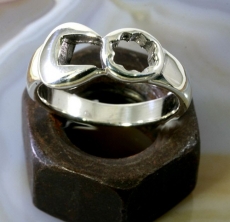 Schrauber aufgepasst! Der Ring, Maul-und Ringschlüssel in 925 Sterling Silber