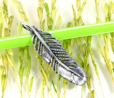 Feder, Anhänger, Silber