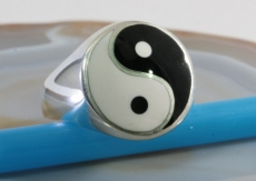 Yin Yang, Silber, Ring
