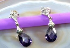 Zirkonia und Silber, Ohrstecker