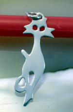 Katze, Anhänger, 925 Sterling Silber