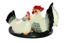 Huhn und Hahn,Salz- und Pfefferstreuer, Porzellan