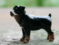 Rottweiler, Hund, Porzellanminiatur