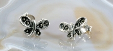 Markasiten, Ohrstecker, Schmetterling, 925 Sterling Silber