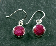 Rubin und Silber, Ohrringe