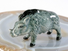 Wildschwein, Porzellanminiatur