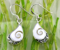 Shiva Auge und 925 Sterling Silber, Ohrringe