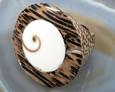 Shiva Auge und Holz, Ring