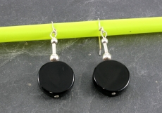 Onyx und Silber, Ohrringe