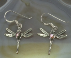 Libellen, Abalone und Silber, Ohrringe