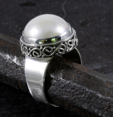 Perle und 925 Sterling Silber,Ring