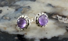 Amethyst und Silber,Ohrstecker