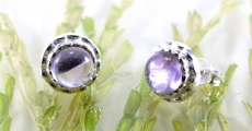 Amethyst und Silber,Ohrstecker