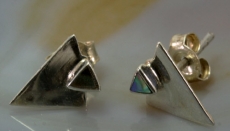 Abalone und Silber, Ohrstecker