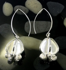 Extravagante Ohrringe, 925 Sterling Silber