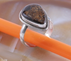 Petersiet und 925 Sterling Silber, Ring