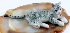 Katze, Porzellanminiatur