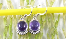 Amethyst und Silber, Ohrringe