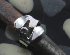 Schwungvoller Ring, 925 Sterling Silber