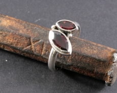 Granat und 925 Sterling Silber, Ring