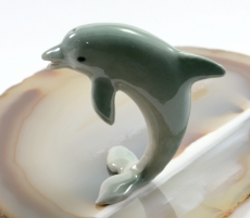 Delfin, Porzellanminiatur,Miniatur