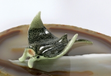 Manta, stingray, Porzellanminiatur