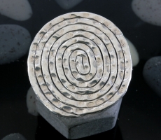 Spirale, massiver Ring, 925 Silber