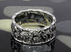 Elefanten im Ring, 925 Sterling Silber