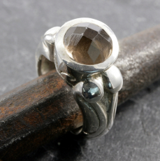 Rauchtopaz und Silber, Ring