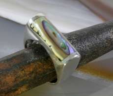 Abalone und Silber, Ring