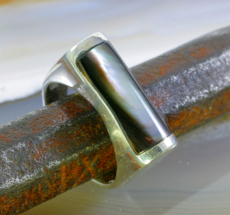 Abalone und Silber, Ring