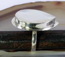 Perlmutt und 925 Sterling Silber, Ring