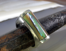 Abalone und Silber, Ring