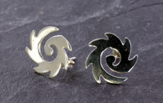 Feuerrad, Ohrstecker, 925 Sterling Silber