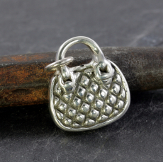 Handtasche, 925 Sterling Silber, Anhänger, Elektroform