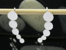 Ohrhaken, Ohrklemme, Gewölbt 925 Silber