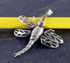 Libelle, Silber, Anhänger,beweglich